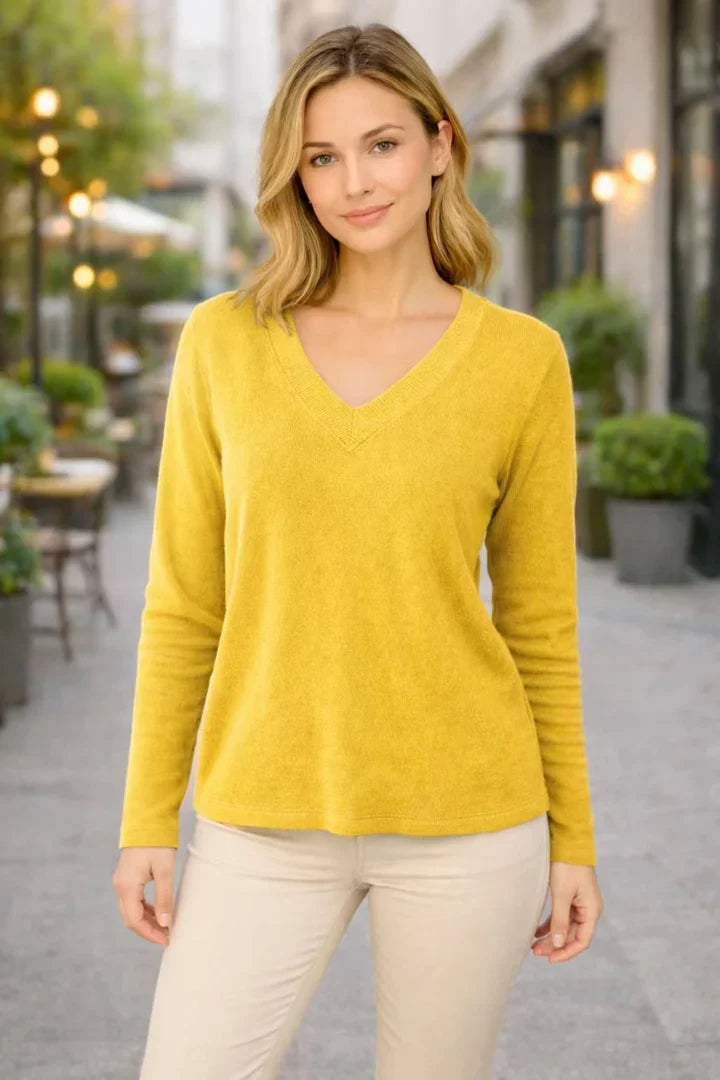 Vintage Pullover mit V-Ausschnitt