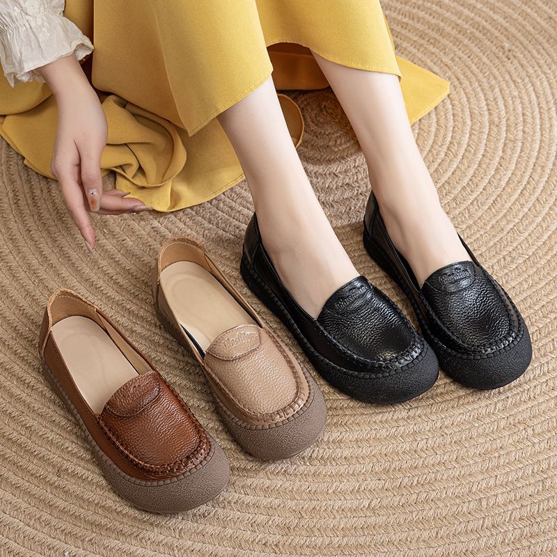 Schuhe mit weicher Sohle aus 100 % echtem Rindsleder