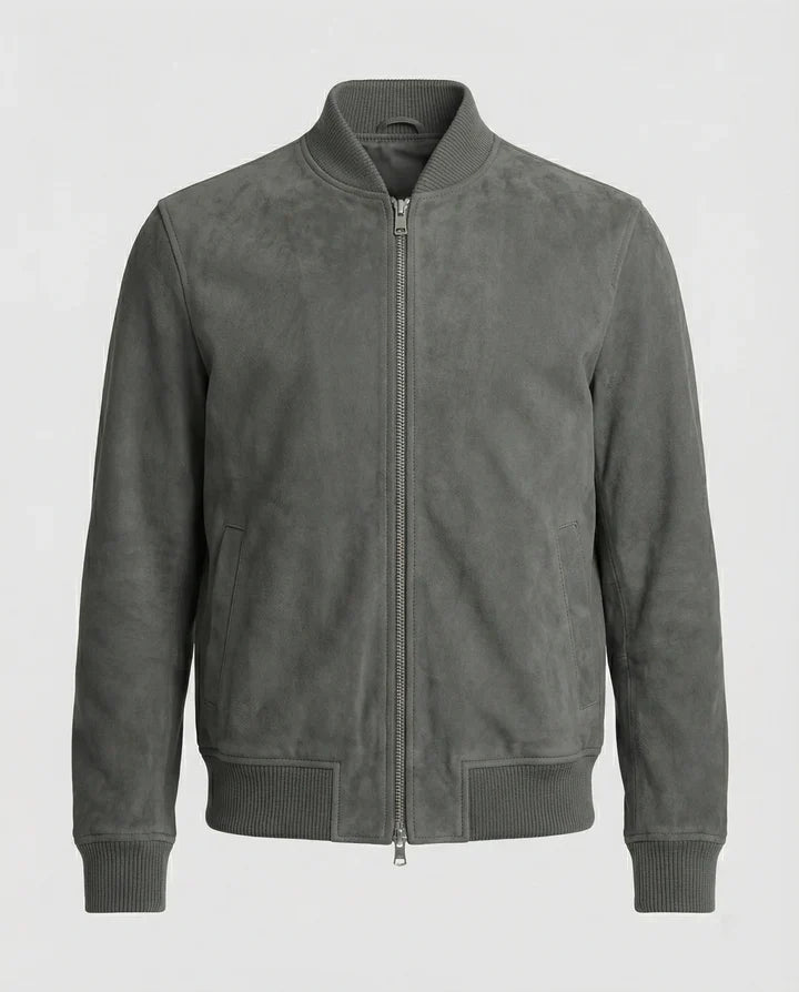 Freizeitkleidung Herren Bomberjacke Lederoptik