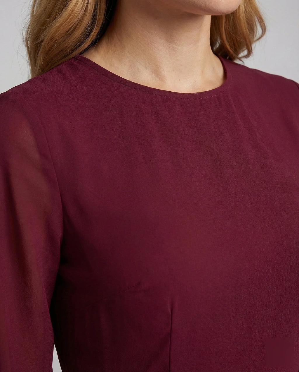 Damen Gala-Maxikleid Glockenärmel Stufenrock