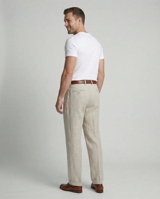Herren elegante und bequeme Leinenhose