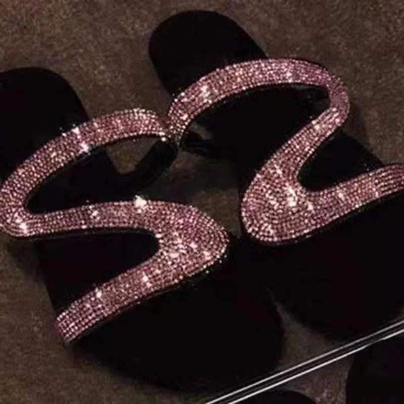 Elegante Glitzer-Sandale für Damen