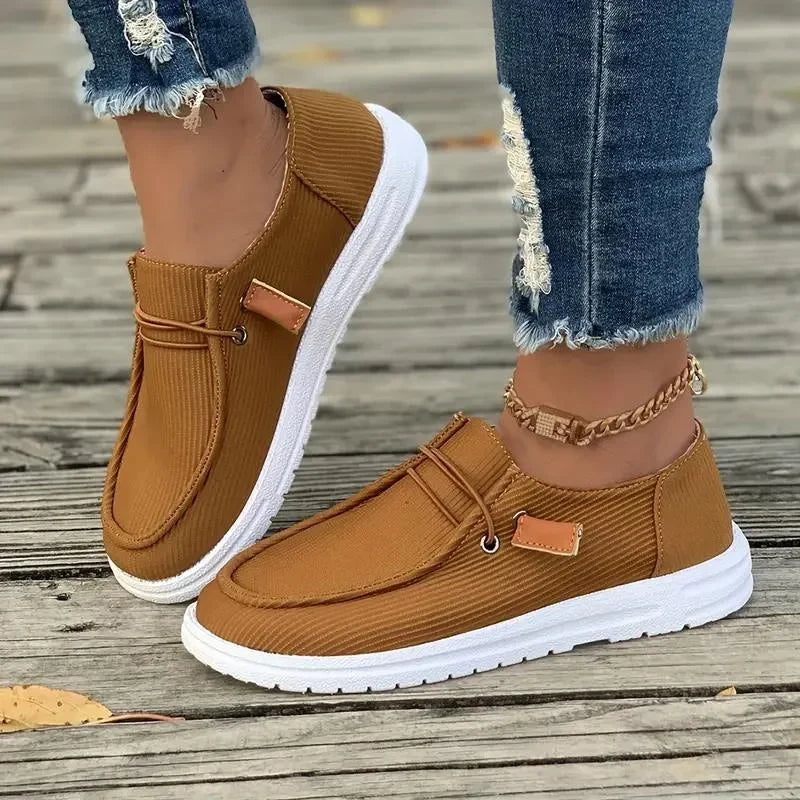 Loafers, Slip On, Leicht, Damenschuhe, Segeltuchschuhe
