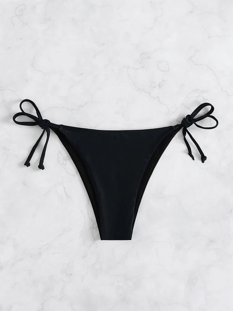 Damen klassisches Triangel-Bikini-Set mit verstellbaren Trägern
