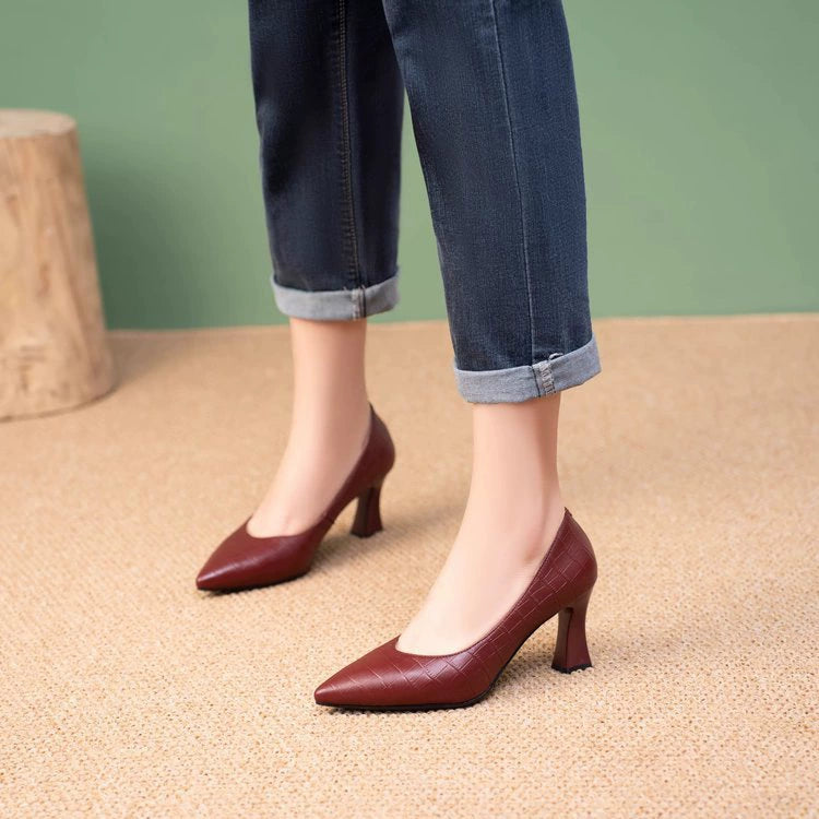 Stiletto-Arbeitsschuhe für Damen mit weichen Sohlen