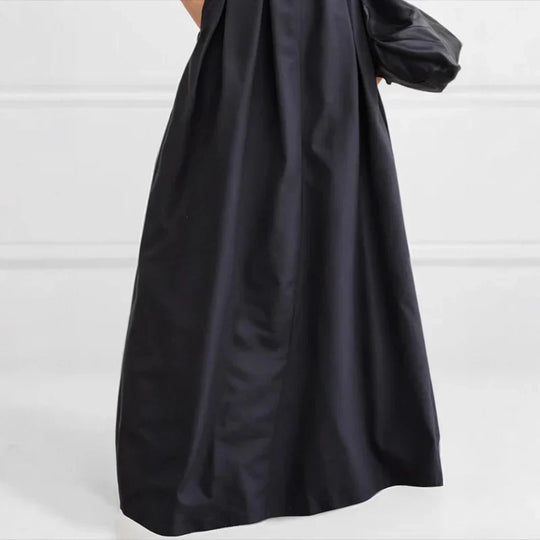 Damen Maxirock mit eleganter Faltenlegung und seitlichen Taschen