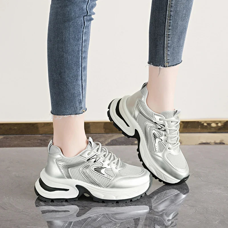 Damen atmungsaktive Sport Sneakers mit dämpfender Sohle und rutschfestem Profil