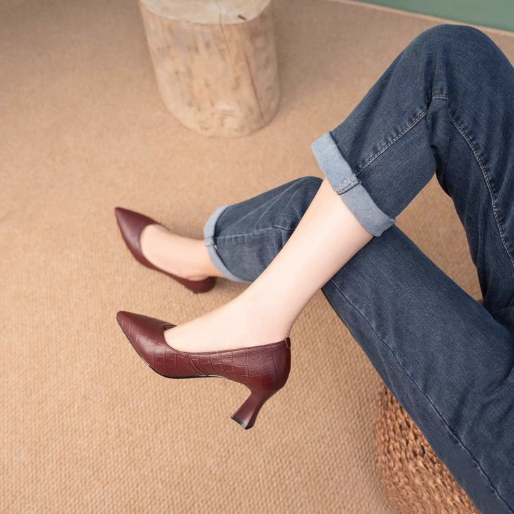 Stiletto-Arbeitsschuhe für Damen mit weichen Sohlen