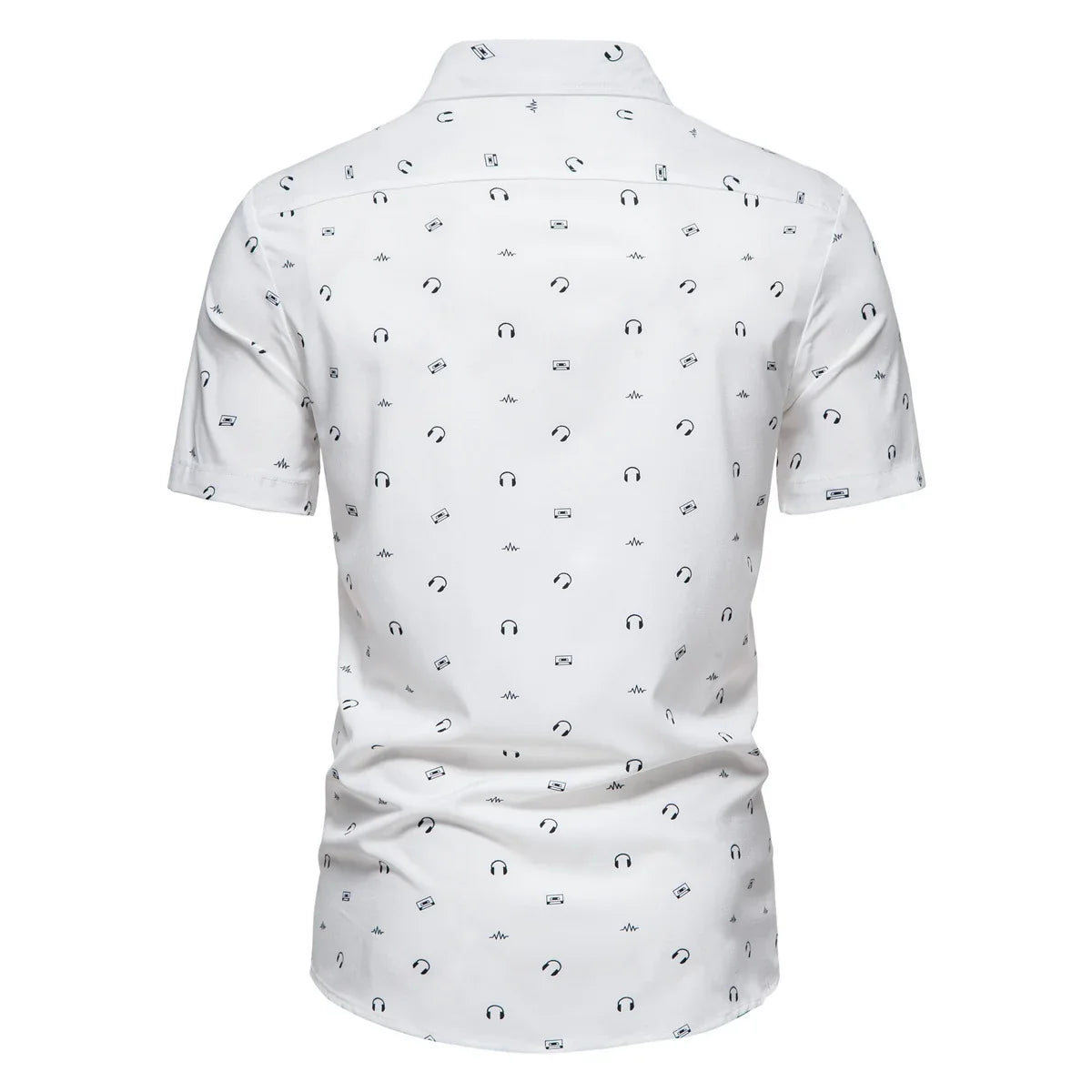 Herren Kurzarmhemd mit geometrischem Druck