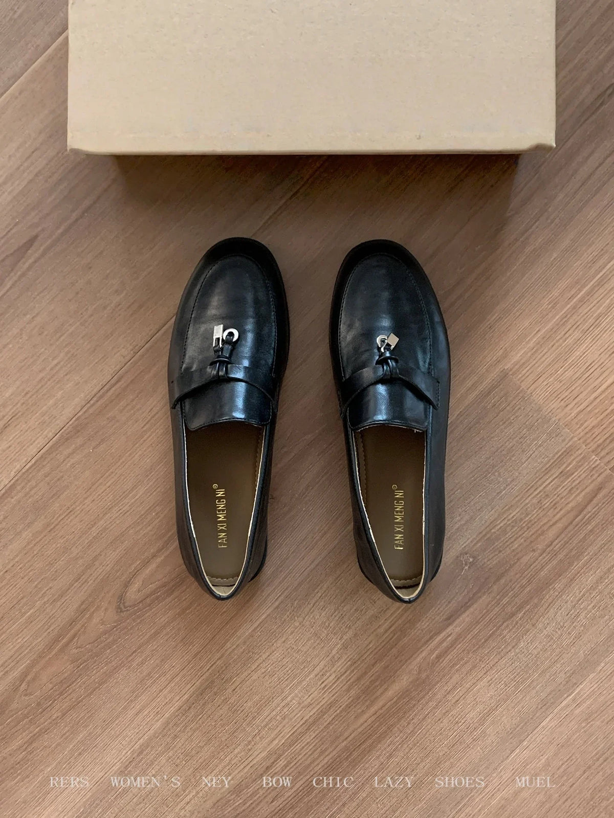 Damen elegante Mokassins mit modischer Schnalle