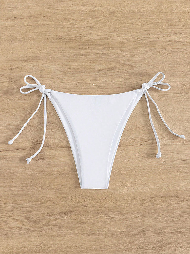 Damen klassisches Triangel-Bikini-Set mit verstellbaren Trägern