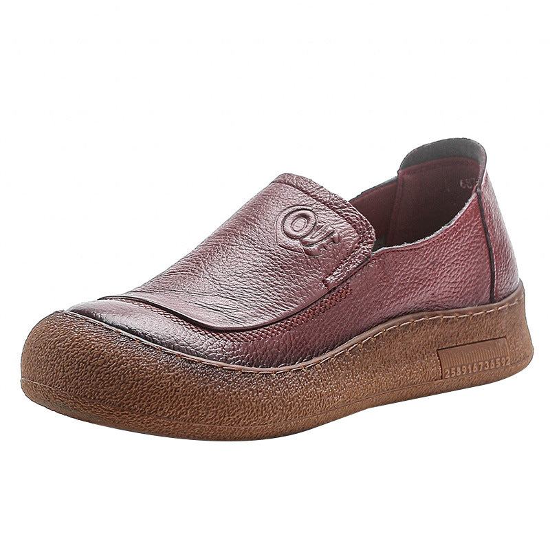 Handgefertigte Damenschuhe mit runder Zehenpartie
