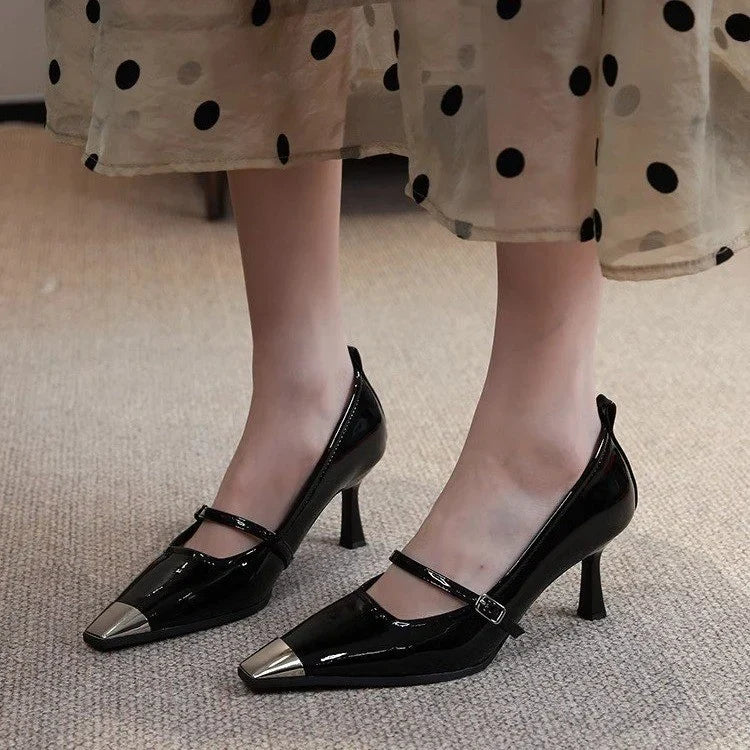 Damen elegante Slingback-Pumps mit spitzem Zehenbereich und glitzerndem Obermaterial