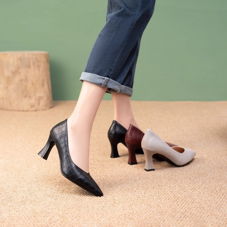 Stiletto-Arbeitsschuhe für Damen mit weichen Sohlen