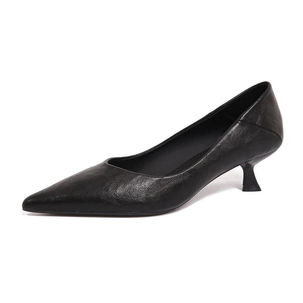 Elegante Pumps aus weichem Leder mit spitzer Zehenpartie