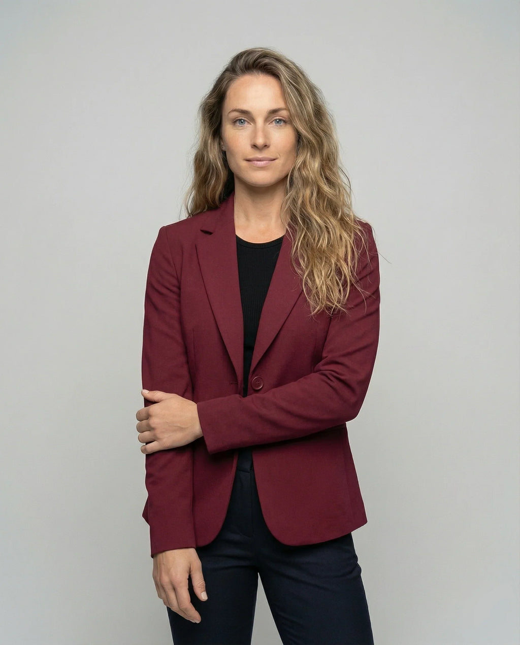 Damen Klassische Prinzessnähte Business-Sakko