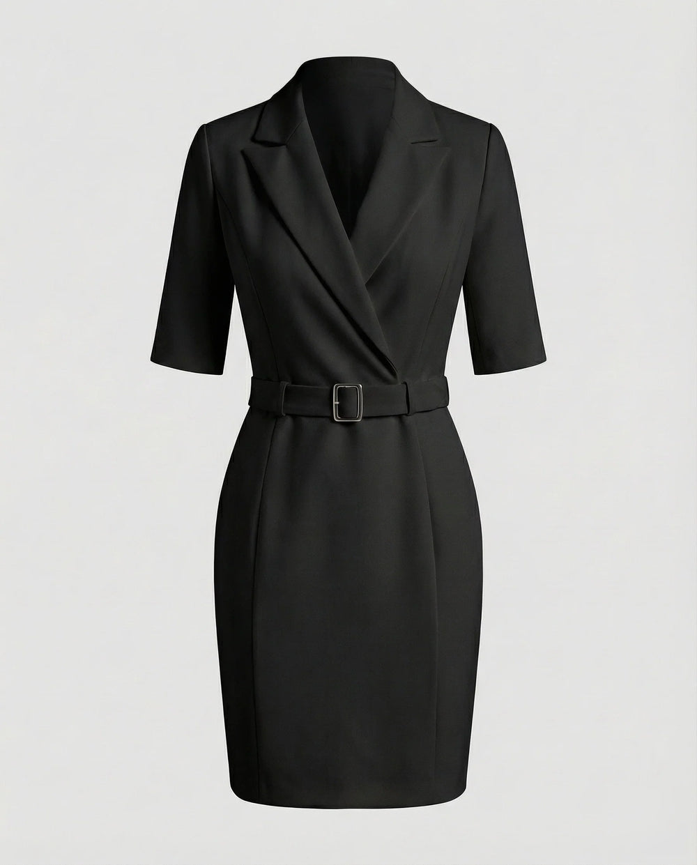 Damen Professionelle Integrierter-Gürtel Blazerkleid
