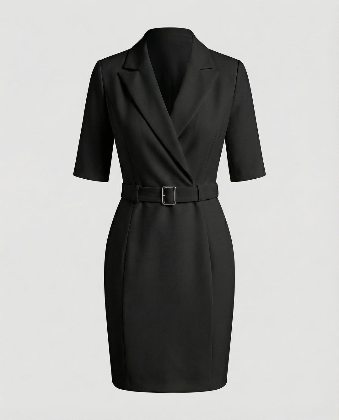 Damen Professionelle Integrierter-Gürtel Blazerkleid