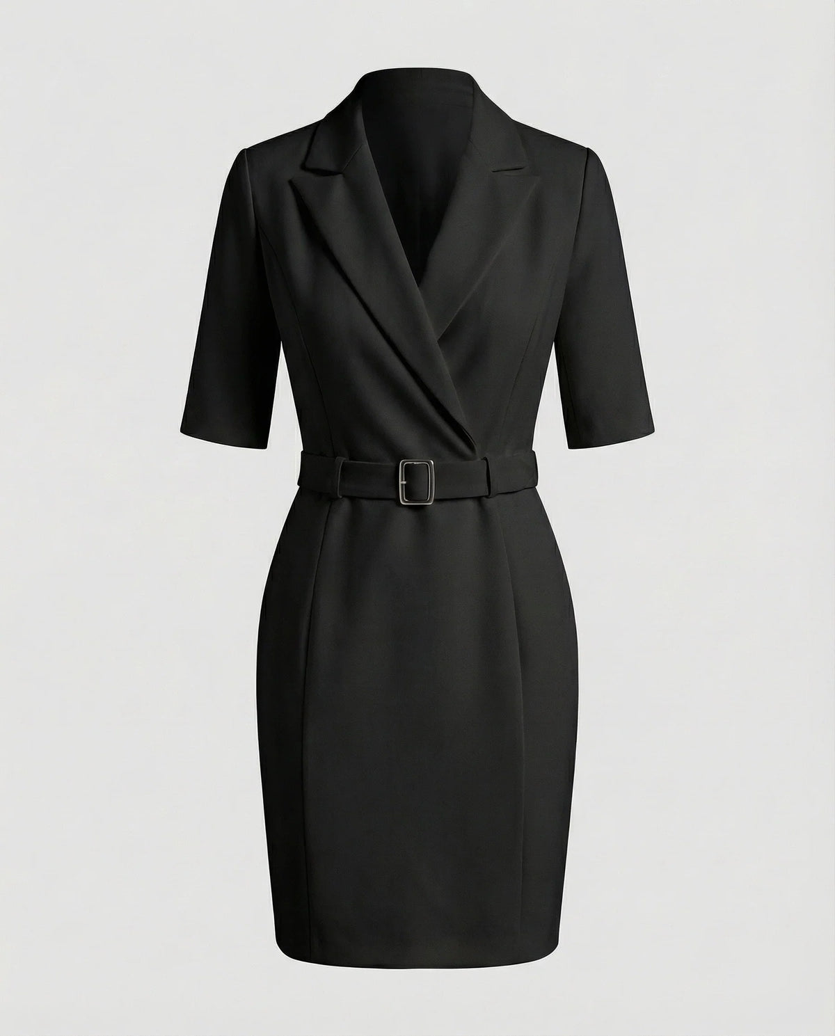 Damen Professionelle Integrierter-Gürtel Blazerkleid
