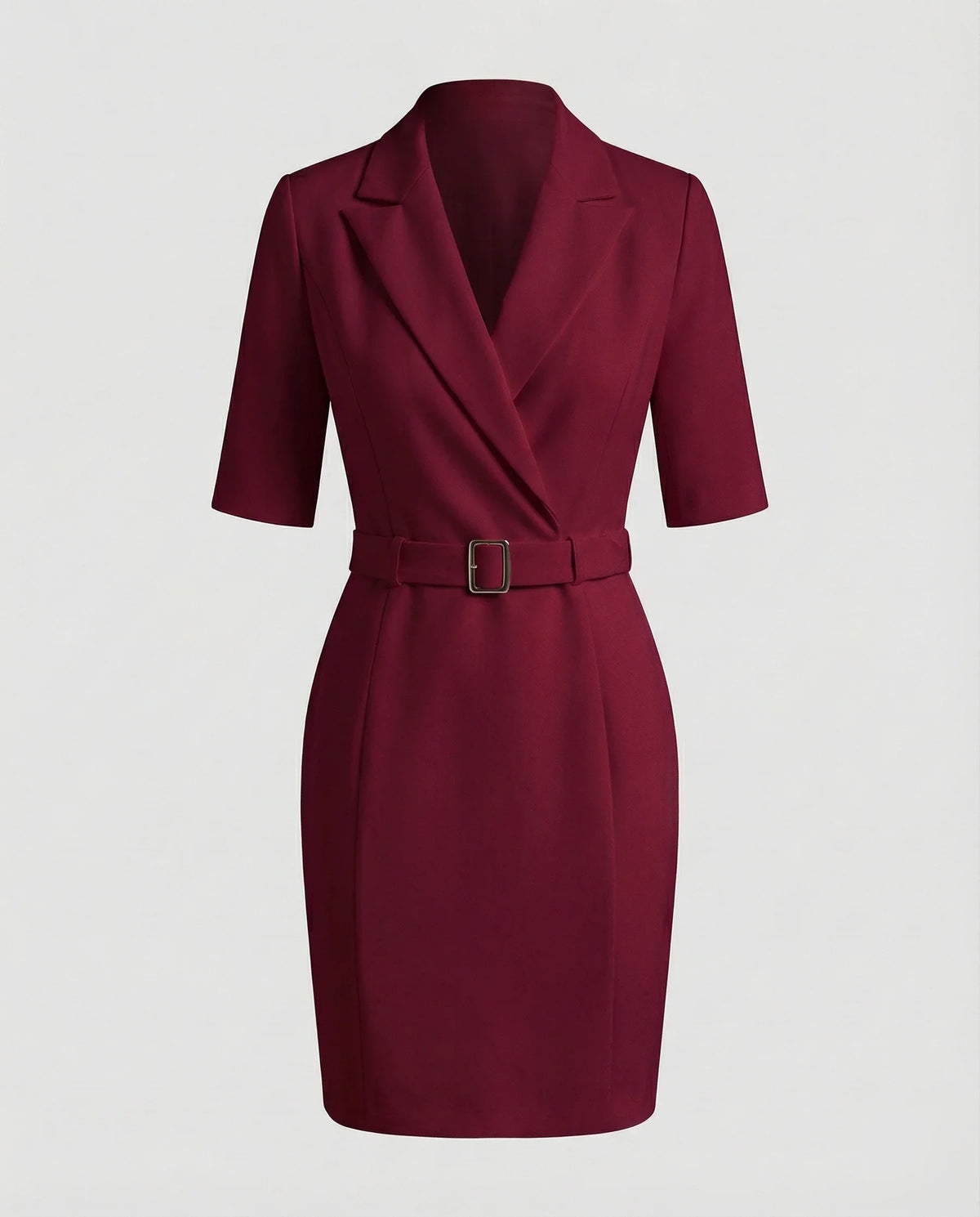 Damen Professionelle Integrierter-Gürtel Blazerkleid