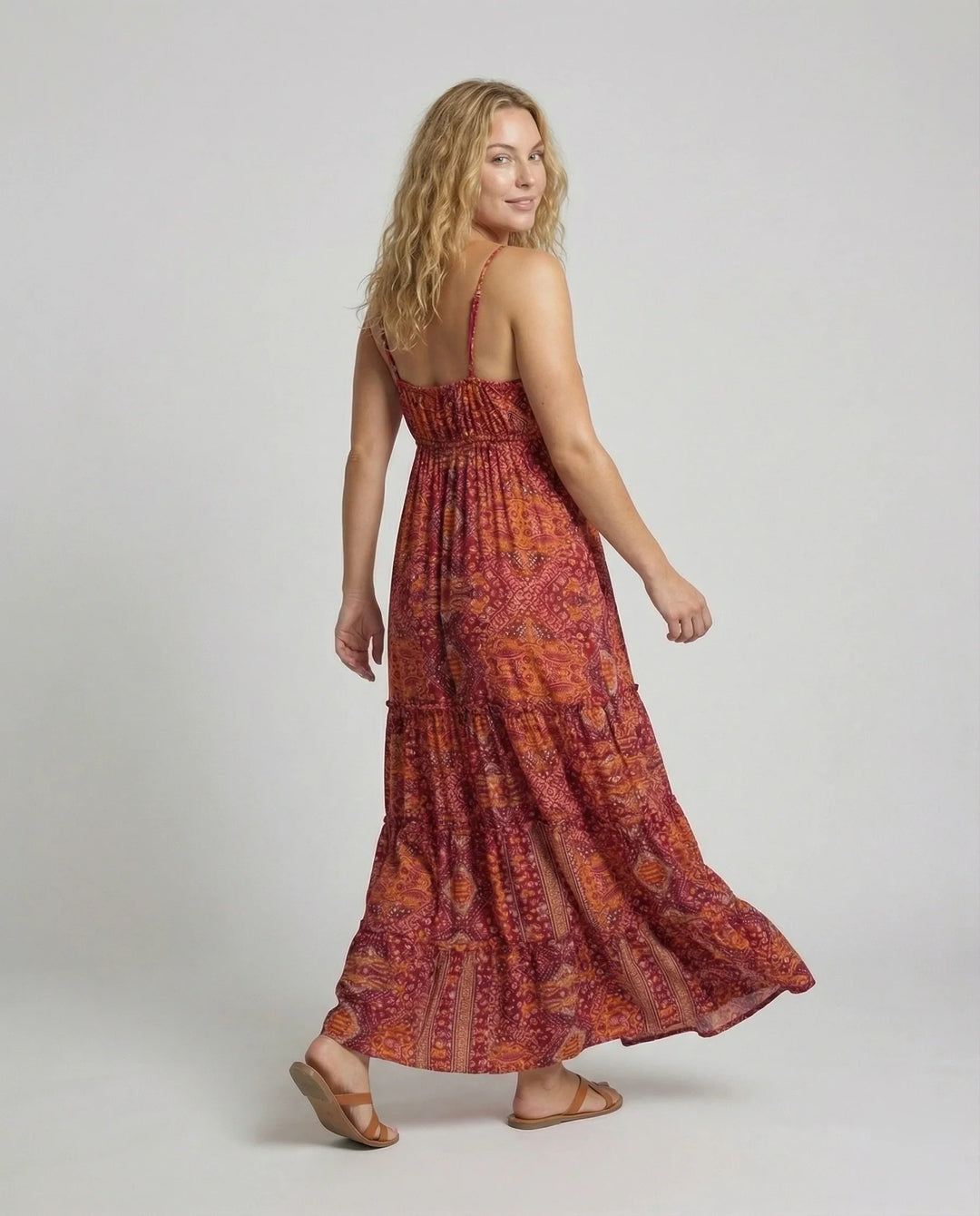 Damen Romantische Spitzen-Bustier Mischgewebe Boho-Longdress