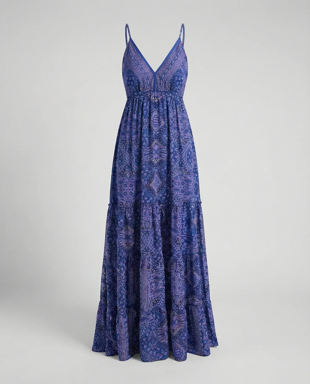 Damen Romantische Spitzen-Bustier Mischgewebe Boho-Longdress