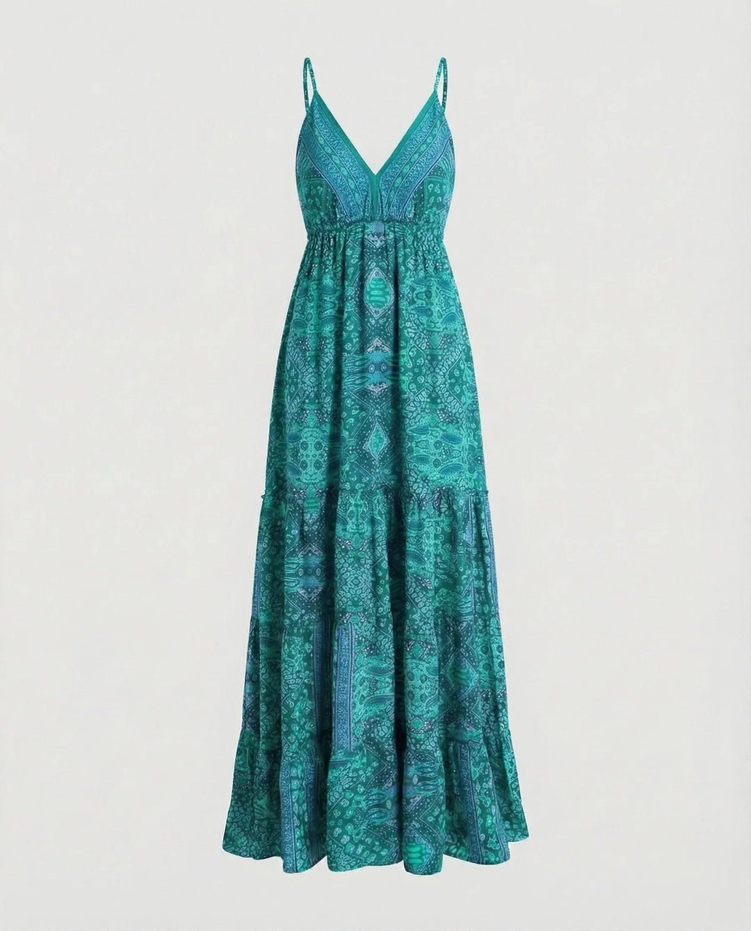 Damen Romantische Spitzen-Bustier Mischgewebe Boho-Longdress
