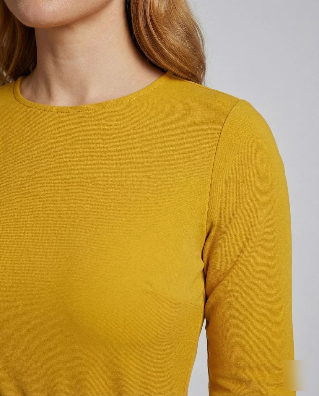Damen Jersey-Kleid Knöchellang Knoten-Gürtel Taschen