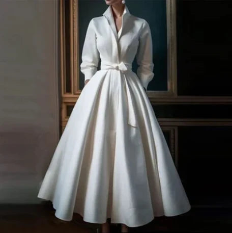 Elegante Weiße Lange Kleid