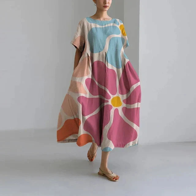 Premium bedrucktes Maxikleid