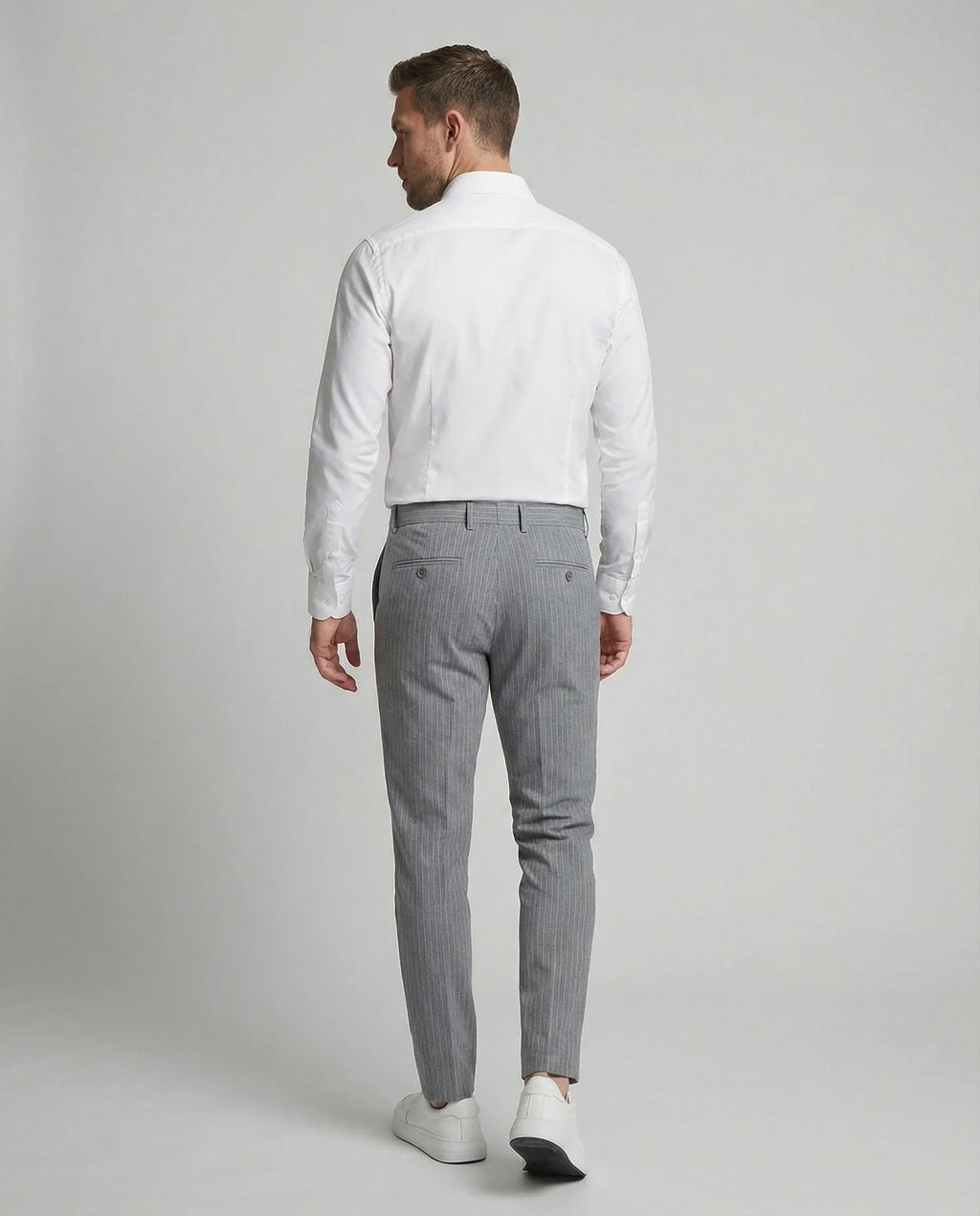 Herren Anzughose Nadelstreifen mit Stretch