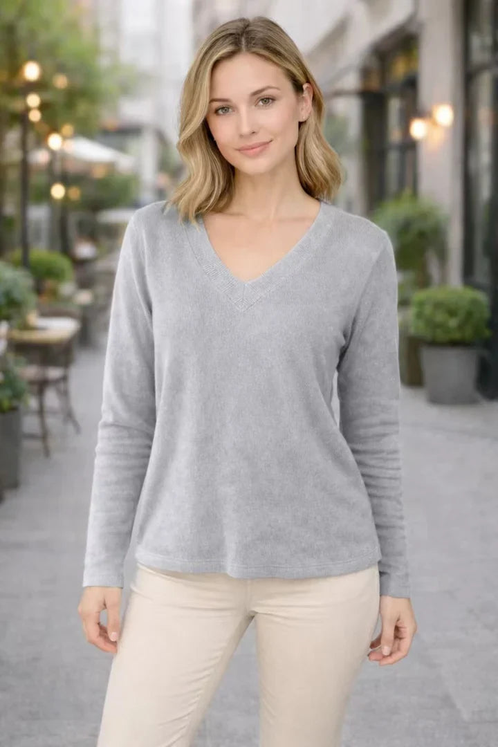 Vintage Pullover mit V-Ausschnitt