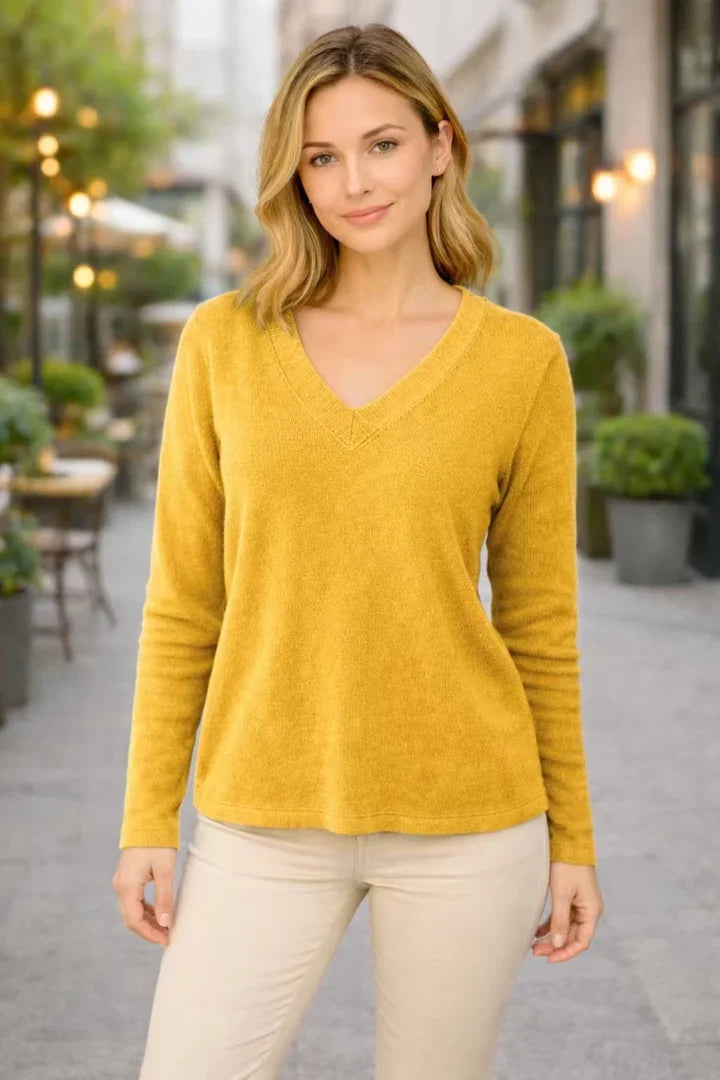 Vintage Pullover mit V-Ausschnitt