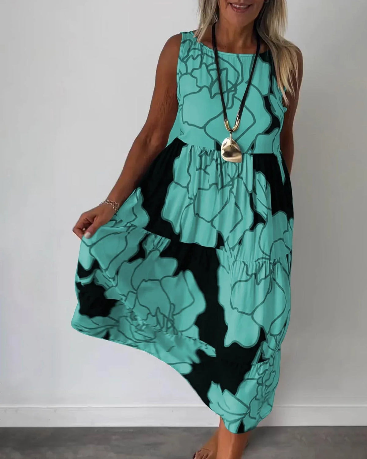 Komfortables Ärmelloses Sommerkleid für Damen