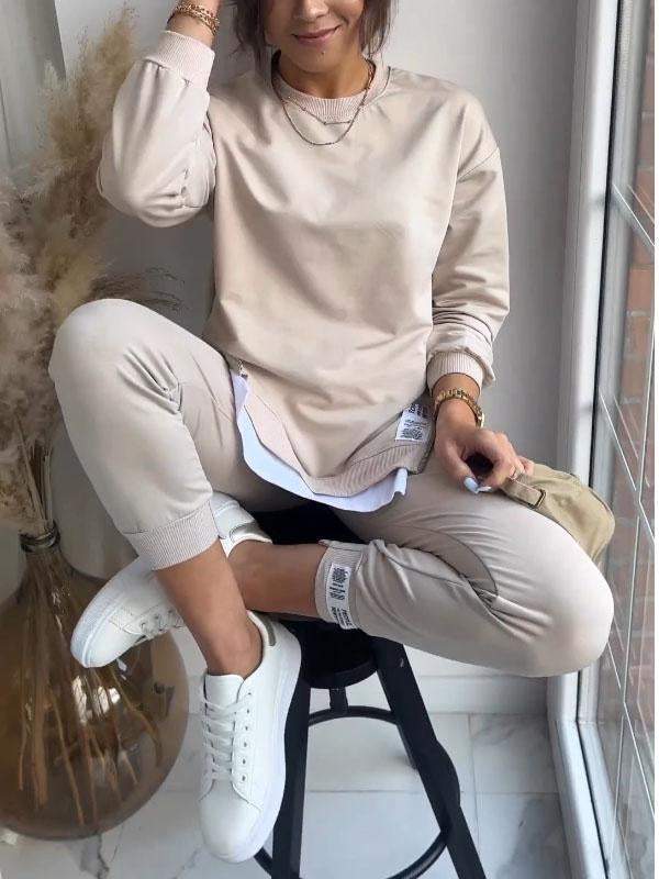 Bequemes Sweatshirt- und Hosen-Set für Frauen