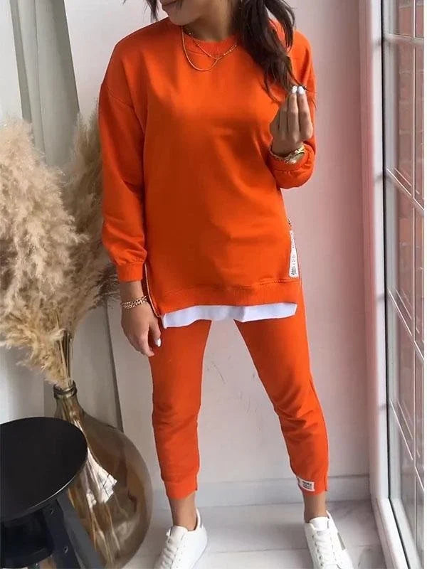 Bequemes Sweatshirt- und Hosen-Set für Frauen