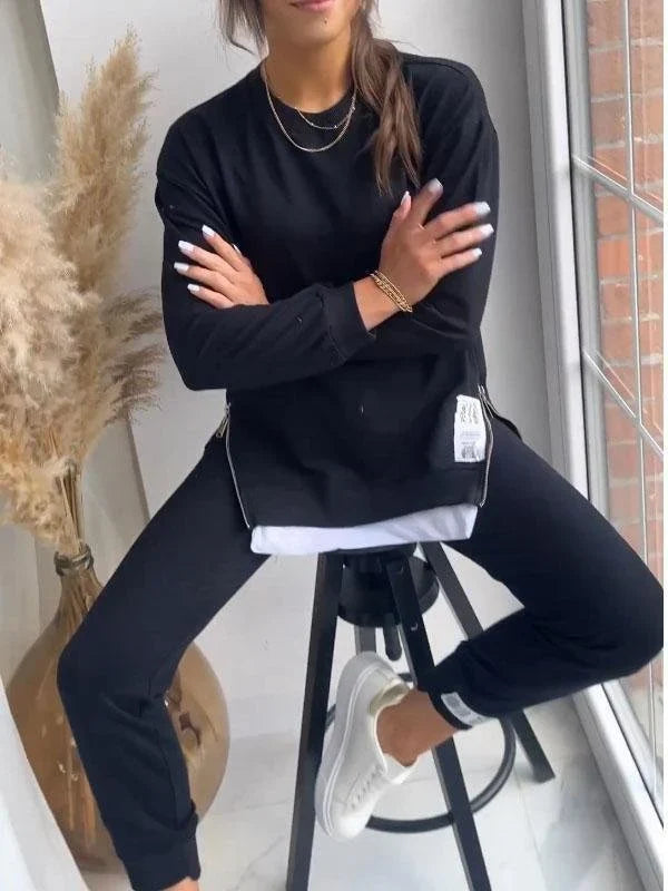 Bequemes Sweatshirt- und Hosen-Set für Frauen