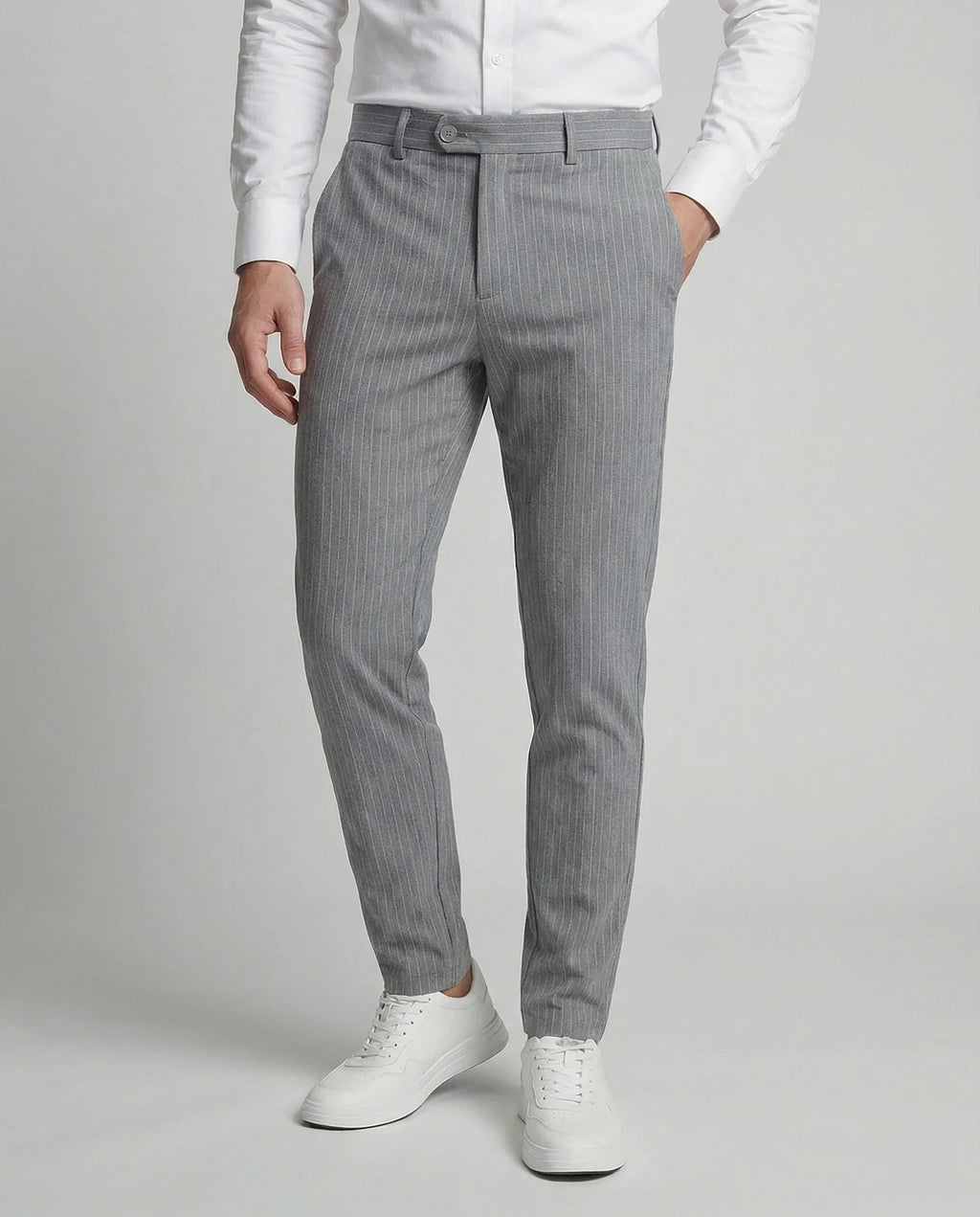 Herren Anzughose Nadelstreifen mit Stretch