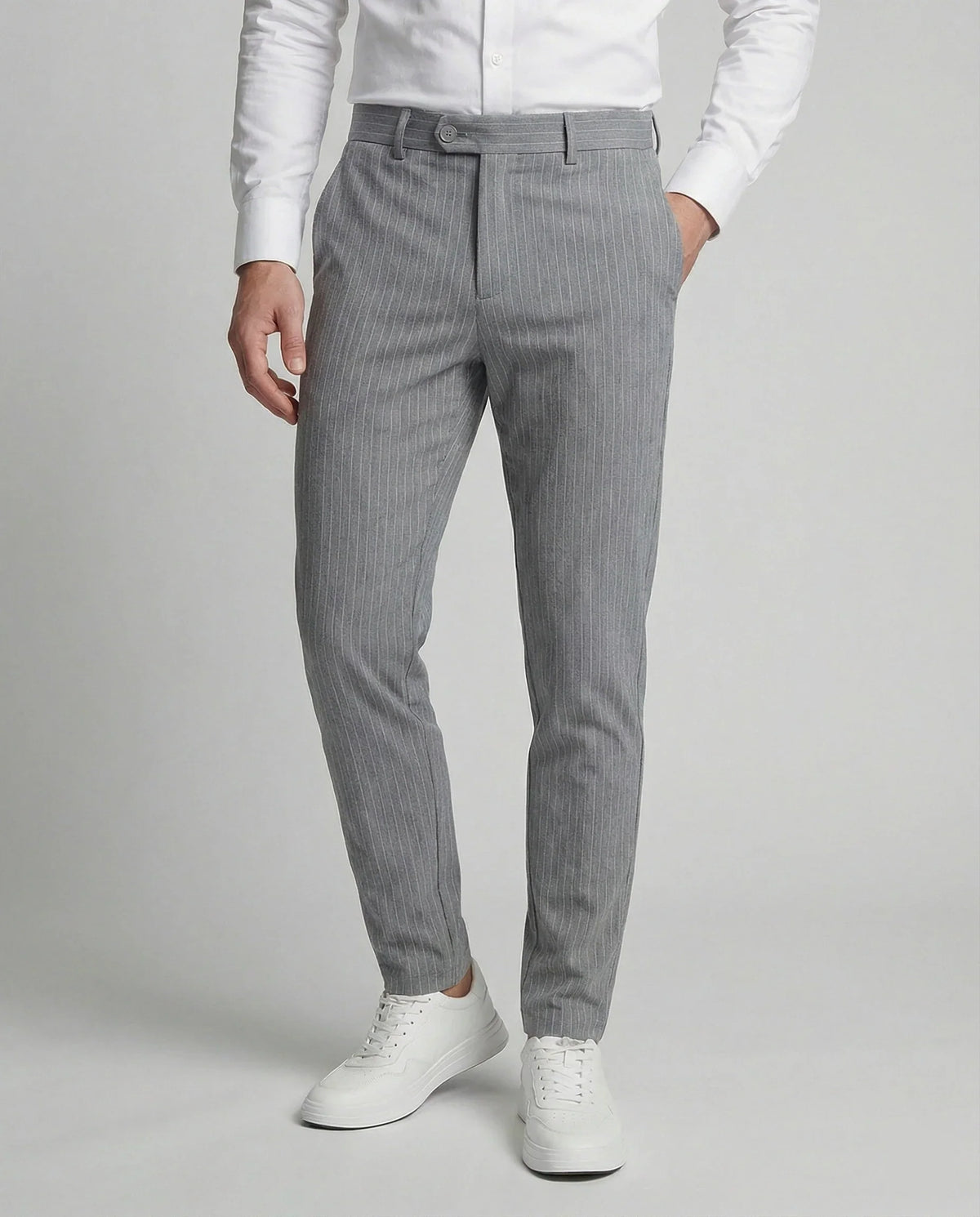 Herren Anzughose Nadelstreifen mit Stretch