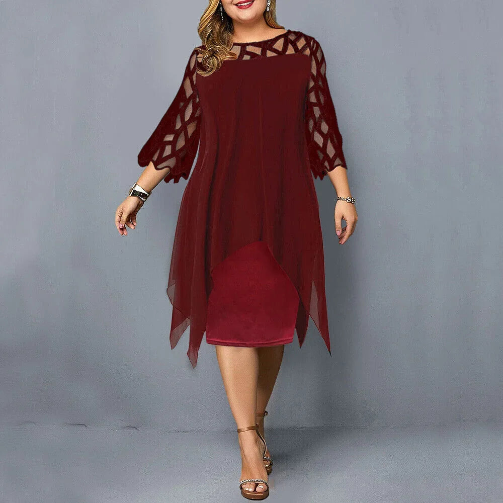 Midi-Kleid In Übergröße für Modische Looks