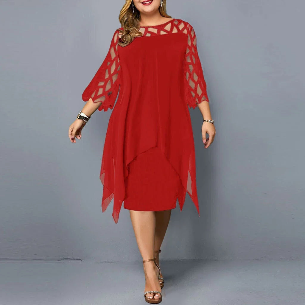 Midi-Kleid In Übergröße für Modische Looks