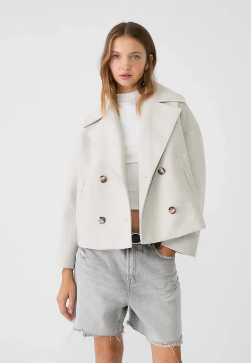 Damen Jacke mit Kurzschnitt & Doppelreiher