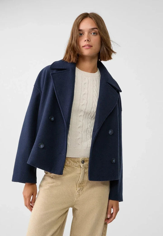 Damen Jacke mit Kurzschnitt & Doppelreiher